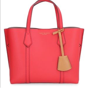 NWOT Tory Burch Perry leather tote in brilliant red